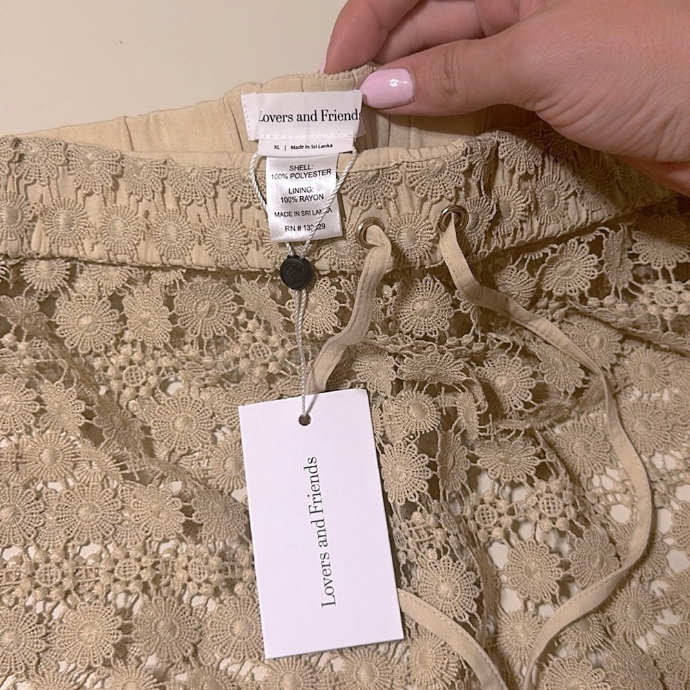 🔥 LOVERS & FRIENDS CHIARA MINI SKIRT SANDSTONE XL - Picture 6 of 8